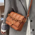 Women's Bag Autumn Winter New Fe Literary Single-Oulder Bag Chain Design Cross-Body Bag Trend Women's Bag Bolsos Sac