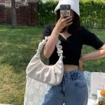 New Design Sml Solid Cr Pu Leather Crossbody Bags For Women Oulder Handbags Fe Travel Totes