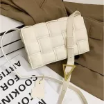 Thic L Chain Leather Handbags Luxury Women Bag Designer Fe Plaid Oulder Bag Lady Weave Bags Square Crossbody Bag