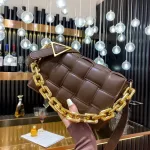 Thic L Chain Leather Handbags Luxury Women Bag Designer Fe Plaid Oulder Bag Lady Weave Flap Bags Square Crossbody Bag