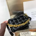 Thic L Chain Leather Handbags Luxury Women Bag Designer Fe Plaid Oulder Bag Lady Weave Flap Bags Square Crossbody Bag