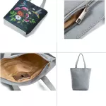 Miyahouse Lmitation Brdery Fe Canvas Handbag Flor And Bird Printed Lady Oulder Bag Mmer Women Bag
