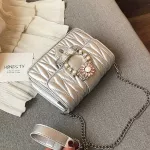 Teiessica Rivets Leather Luxury Diamonds Beg Chain Handbags Ladies Satchels Women Mini Flap Mesger Oulder Bag