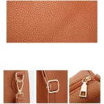 Hbwj Tassel Handbag Hi Capacity Brown Pu Leather Oulder Bag Set -Handle For Women Fe Oulder Bag Se