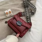 Oulder Bags る Wide Strap Pu Plaid New Women Oulder Crossbody Bags For Women