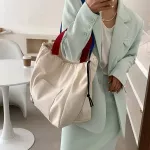 Design Large-Capacity Bag New Fe Canvas Tote Bag College Student Class Oulder Bag