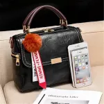 New Women Mesger Bag Quity Pu Leather Crossbody Bag With Hairbl Decoration Fe Oulder Bag Girls Handbag Ses