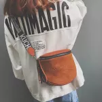 New Women Crossbody Bag Women Mesger Bags Pu Leather Oulder Bag Fe Handbags Famous Brand Lady Sicircle Saddle
