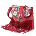 Gyaeo Vintage Women Mesger Bags For Women's Ethnic Style Tassel Oulder Bag Ladies Retro Crossbody Bag Bolsa Finina