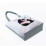 Miyahouse Cute Panda Design Canvas Tote Handbags For Fe Ca Mmer Beach Bags Hi Capacity Women Ng Bag