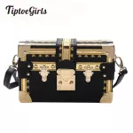 Box Women Bag Rivets Women Mesger Bags Sml Square Girls Oulder Bags New Fe Oulder Pges