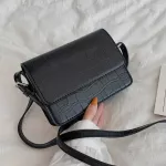 Stone Pattern Mini Leather Crossbody Bags For Women Solid Cr Oulder Bag Luxury Cell Phone Handbags