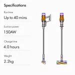 Dyson V12 Detect Slim  Total Clean Cordless Vacuum Cleaner with Floor Dok เครื่องดูดฝุ่นไร้สาย ไดสัน