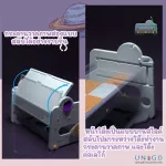 โต๊ะเขียนหนังสือเด็ก โต๊ะต่อเลโก้ กระดานวาดภาพ ชุดโต๊ะเขียนหนังสือเด็กมัลติฟังก์ชั่น Large Brick Desk with 2 Chairs