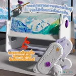 โต๊ะเขียนหนังสือเด็ก โต๊ะต่อเลโก้ กระดานวาดภาพ ชุดโต๊ะเขียนหนังสือเด็กมัลติฟังก์ชั่น Large Brick Desk with 2 Chairs