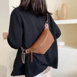 Fashion Chain Banana Waist Bag New Brand Bag Women Waist Pack PU Leather Chest Bag Crossbody Bags for Women 2019