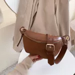 Fashion Chain Banana Waist Bag New Brand Bag Women Waist Pack PU Leather Chest Bag Crossbody Bags for Women 2019