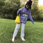 Japanese Style Please Pleats Caus Tote Bag Canvas Large Capacity Me Oulder Bag Issey Vertic-Pleats Miya Cr