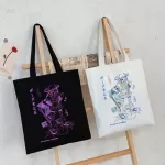Y2 Cute Girl Cartoon Print Women Vintage Ca Chic Women Large-Capacity Canvas New Goth Ins Oulder Bags Haruu