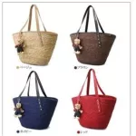 45x30 Cm Large-Capacity Straw Bag With Solf Handle / Women Handbag Not Included The Pendant A2857