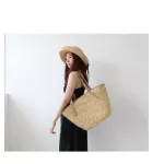 45x30 Cm Large-Capacity Straw Bag With Solf Handle / Women Handbag Not Included The Pendant A2857