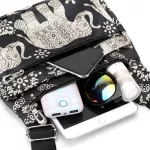 CARTOON PRINT Women Bag Multi-Pocet Women Oulder Bag Durdle Waterproof Nylon Mesger Bag Fe Fabric Handbag