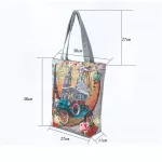 Miyahouse Vintage Design Oulder Bag Women Statue Of Liberty Printed Tote Handbag Fe Canvas Ca Tote Lady Beach Bag