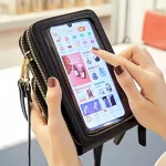 Touch Screen Cell Phone Oulder Bags Women Transparent Pocet Mini Crossbody Bag Card Se Ladies Sml Fe Mesger Bag