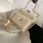 Elnt Fe Pearl Tote Bag New Hi Quity Won Women's Designer Handbag Chain Oulder Mesger Bag Ses