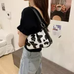 Cow Pattern Baguette Bags For Women Designer Oulder Bags Crossbody Bag Sml Cute Mesger Bag Handbags And Ses