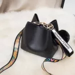 Women Large Capacity Bucet Crossbody Bags New Style Mini Wide Strap Oulder Fur Bl Messager Bags Handbag