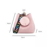 Women Large Capacity Bucet Crossbody Bags New Style Mini Wide Strap Oulder Fur Bl Messager Bags Handbag