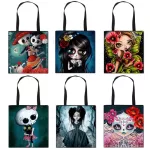 Gothic Cartoon Girl Ca Totes Bag Women Canvas Oulder Bag Ladies Travel Bags Teenager Girl Handbag Ng Bags