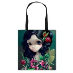 Gothic Cartoon Girl Ca Totes Bag Women Canvas Oulder Bag Ladies Travel Bags Teenager Girl Handbag Ng Bags