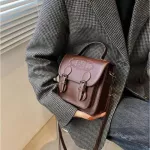 Elnt Fe Solid Cr Tote Bag New Hi Quity Pu Leather Women's Designer Handbag Vintage Oulder Mesger Bag