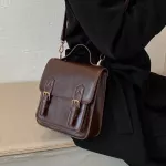 Elnt Fe Solid Cr Tote Bag New Hi Quity Pu Leather Women's Designer Handbag Vintage Oulder Mesger Bag
