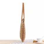 Round Straw Beach Bag Vintage Handmade Wen Oulder Bag Raffia Circle Rattan Bags Bohian Mmer Vtion Ca Bags