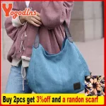 Yogodlns Vintage Canvas Handbag Women Large Capacity Oulder Bag Ca Handle Bag Hot Lady Ng Handbag Bolso