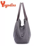 Yogodlns Vintage Canvas Handbag Women Large Capacity Oulder Bag Ca Handle Bag Hot Lady Ng Handbag Bolso