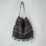 New Vintage Bohian Fringe Oulder Bag Women Tassel Boho Hiie Gypsy Fringed Women's Handbags Open Bag Bags