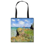 Vintage Painting Water Lily / Print Totes Bag Monet Women Handbag Ladies Canvas Travel Oulder Bag Portable Ng Bags