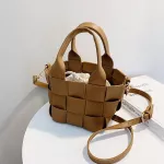 Weave Tote Bucet Bag New Hi-Quity Leather Women's Designer Handbag Travel Oulder Mesger Bag Phone Ses