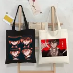 Japanese Anime Bungo Stray Dog Osamu Dazai Canvas Bag Goth Oer Large Capacity Women Bag Vintage Oulder Bag Classic Handbag