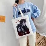 Japanese Anime Bungo Stray Dog Osamu Dazai Canvas Bag Goth Oer Large Capacity Women Bag Vintage Oulder Bag Classic Handbag