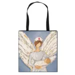 Nurse L With Wings Print Totes Bag Ladies Portable Bags For Travel Women Handbag Fe Portable Ng Bag