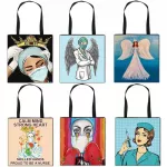 Nurse L With Wings Print Totes Bag Ladies Portable Bags For Travel Women Handbag Fe Portable Ng Bag