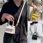 Mini Sml Square Bag New Hi Quity Pu Leather Women's Handbag Crocodile Pattern Chain Oulder Mesger Bags