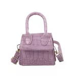 Mini Sml Square Bag New Hi Quity Pu Leather Women's Handbag Crocodile Pattern Chain Oulder Mesger Bags
