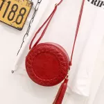 Woman Round Ca Oulder Bag Fe Adjustable Braided Tassel Sml Round Bag Lady Versa Funny Bag Bolsa Finina