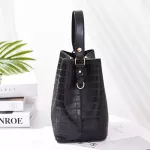 Bag Women's Leather Handbag Designer Brand Ladies Large Capacity Crocodile Bucet Fe Handbag Crossbody Oulder Women